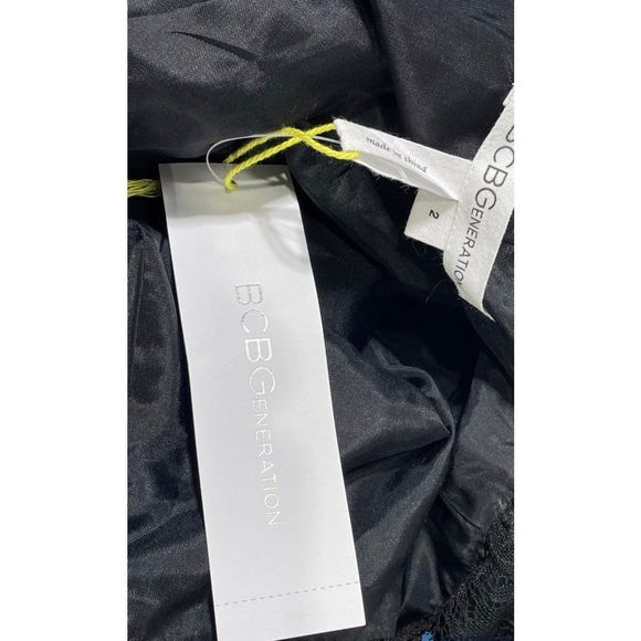 NWT BCBGeneration Sz 2 Sexy Black Dress - Picture 5 of 5